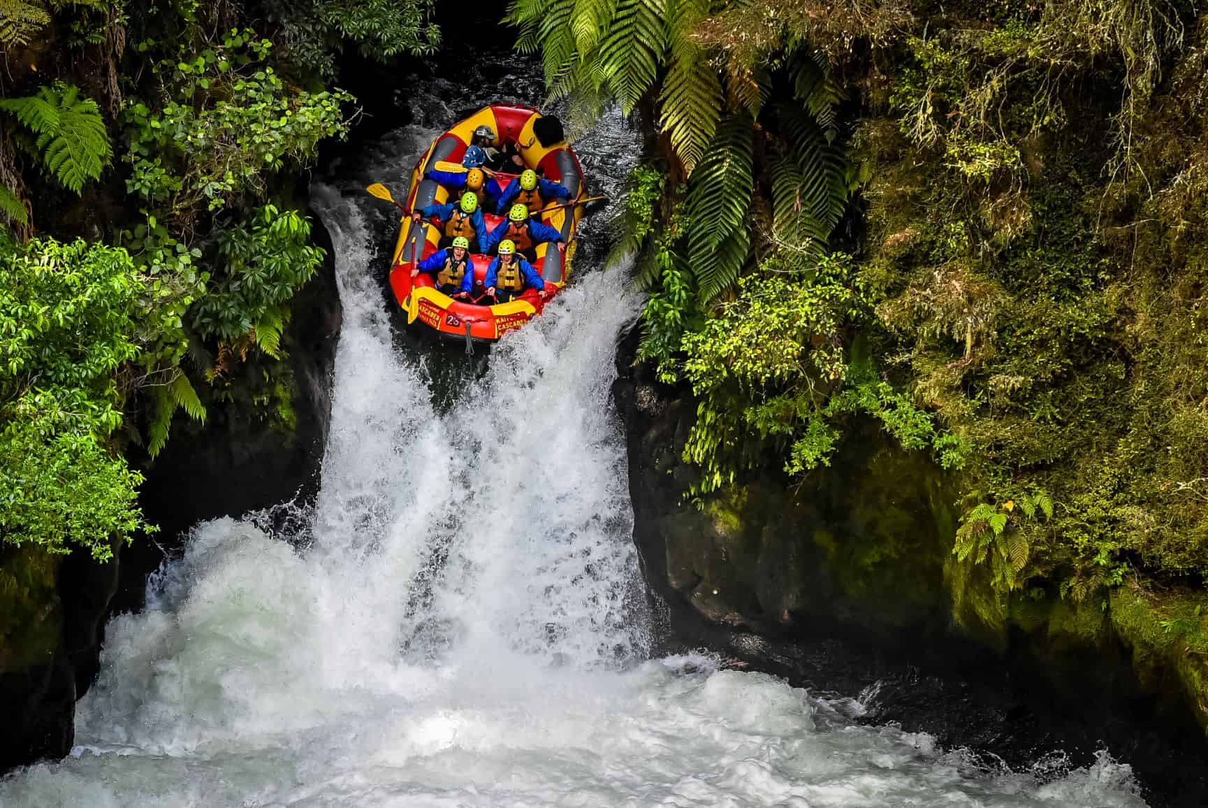 new zealand waterfall rafting